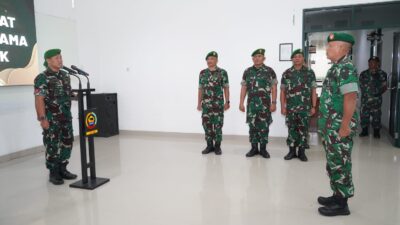 Kodim 0322/Siak Gelar Upacara Laporan Korps Raport Kenaikan Pangkat
