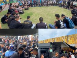 Brimob Riau dirikan dapur lapangan dan makan bersama dengan suporter PSPS Pekanbaru