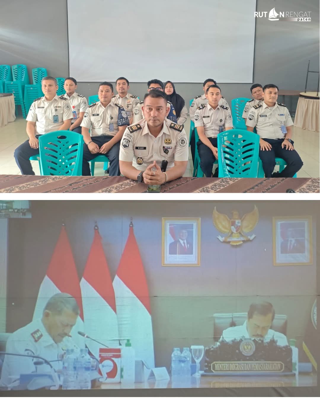 Rutan Rengat Ikuti Rapat Analisis dan Evaluasi Pemasyarakatan yang Dipimpin Langsung Menteri Imigrasi dan Pemasyarakatan RI