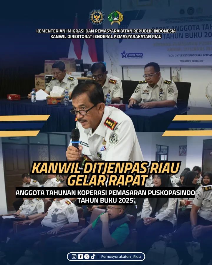 Perkuat Komitmen Integritas dan Profesionalisme, Kanwil Ditjenpas Riau Ikuti Anev Pemasyarakatan