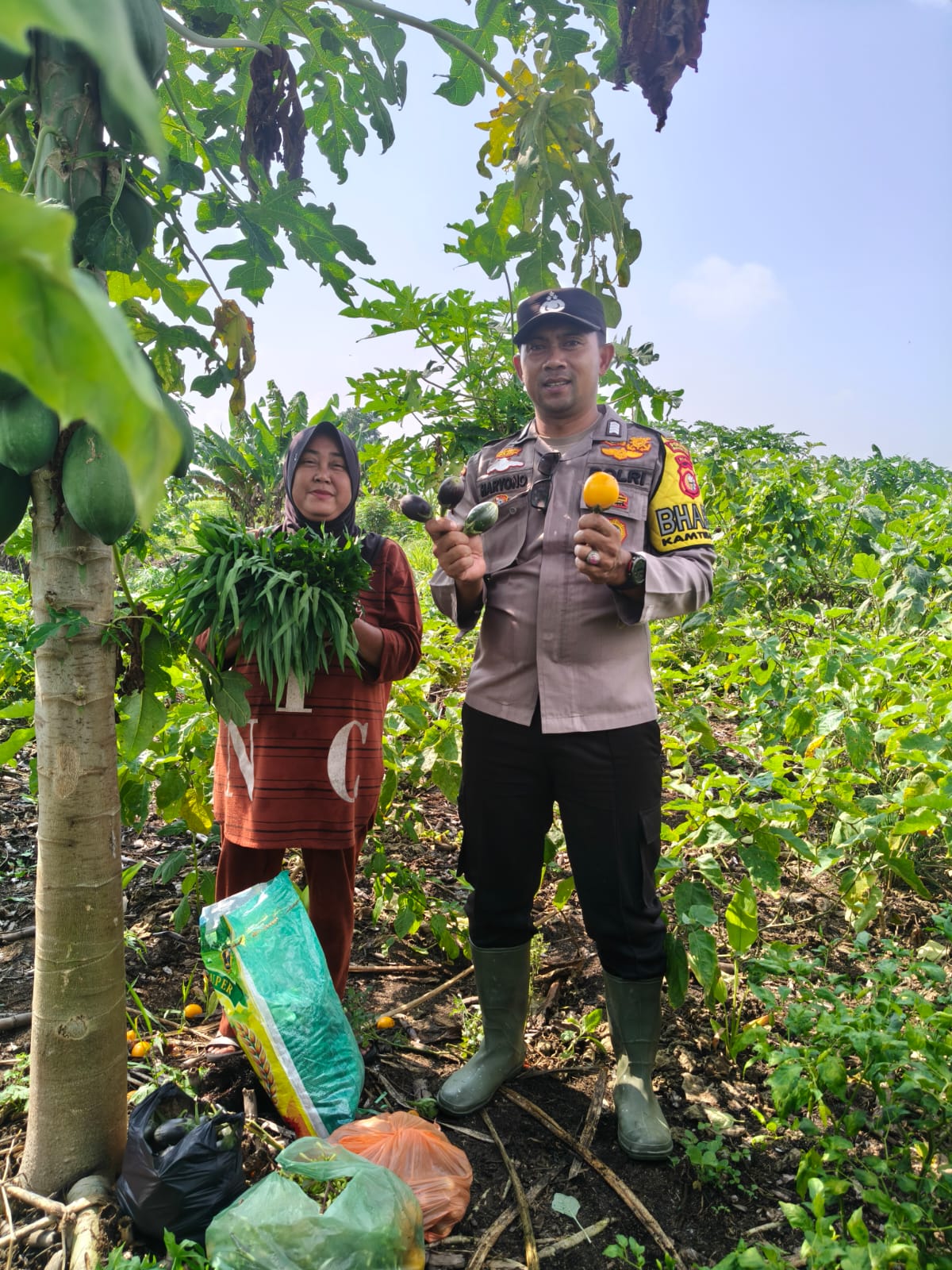 Polsek Batang Tuaka Hadir di Tengah Petani, Kapolsek Andrianto Dorong Percepatan Swasembada Pangan Nasional