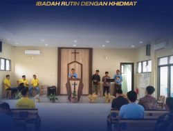 Teguhkan Iman Di Balik Jeruji, WBP Nasrani Lapas Narkotika Rumbai Jalani Ibadah Rutin Dengan Khidmat
