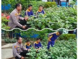 Dekat dengan Pelajar dan Peduli Lingkungan Hijau, Kapolsek Batang Tuaka IPTU Andrianto Perkuat Program Ketahanan Pangan Nasional