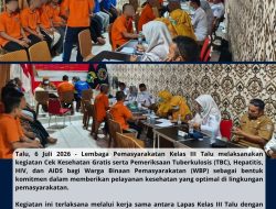 Lapas Kelas III Talu Gelar Cek Kesehatan Gratis, WBP Jalani Skrining TBC, Hepatitis, HIV, dan AIDS